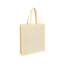 bolsa, tela ecológica, crema, 40*35*12 centimetros, con fuelle