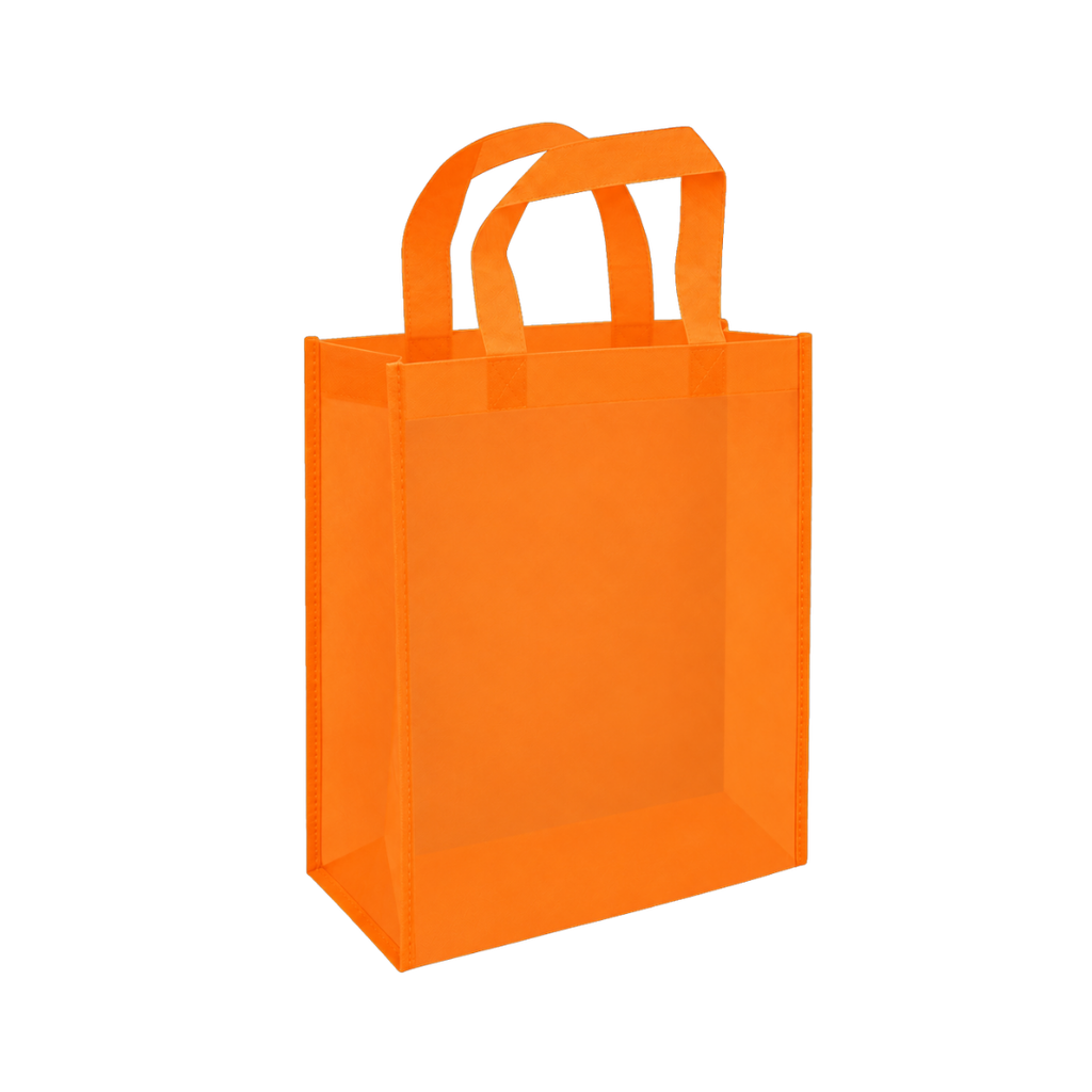 bolsa, tela ecológica, anaranjado, 40*35*12 centimetros, con fuelle cosida