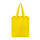 bolsa, tela ecológica, amarillo, 40*35*12 centimetros, con fuelle cosida
