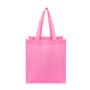 bolsa, tela ecológica, rosado, 40*35*12 centimetros, con fuelle cosida