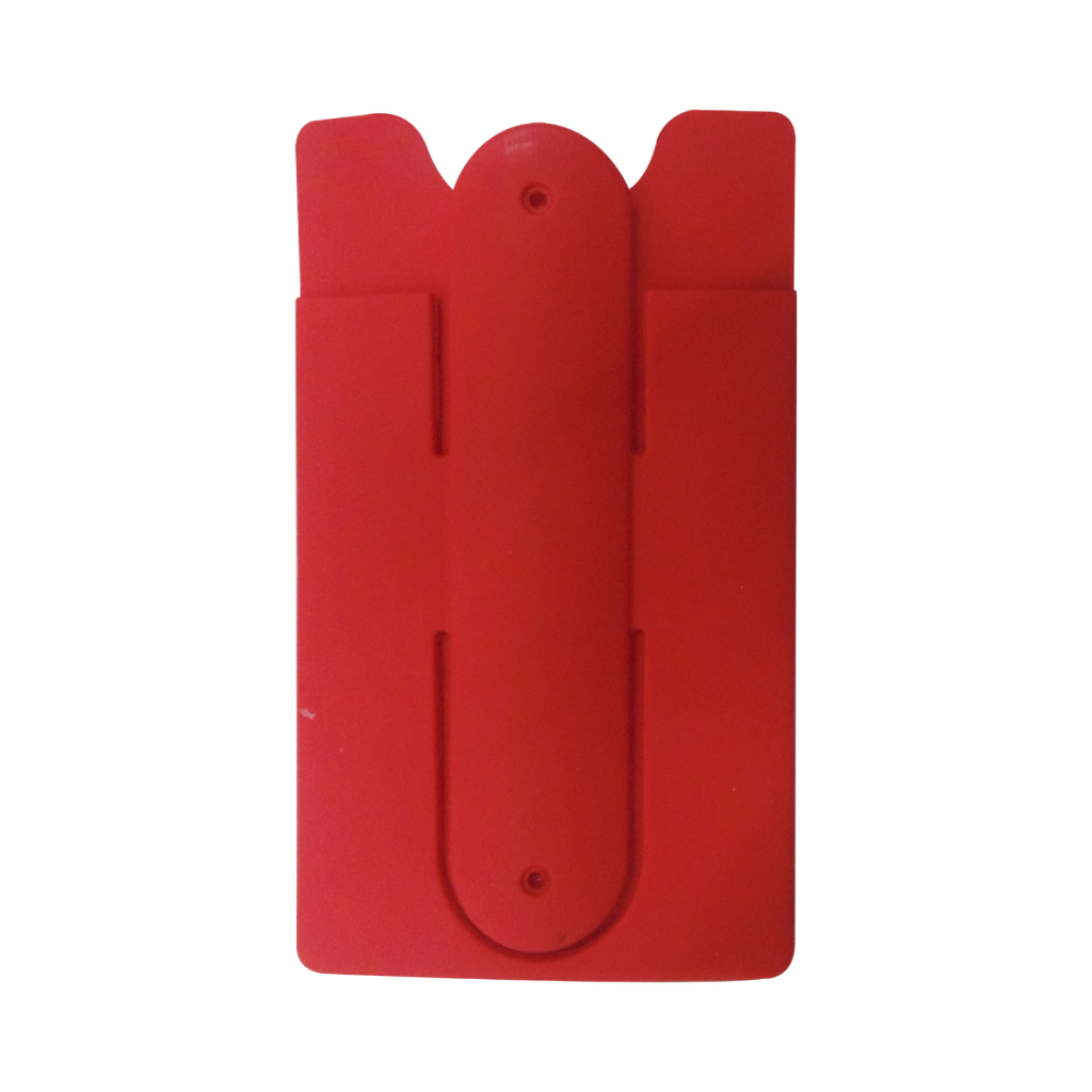 tarjetero, silicón, rojo, 9.5*5.5*0.4cm centimetros, con posa celular