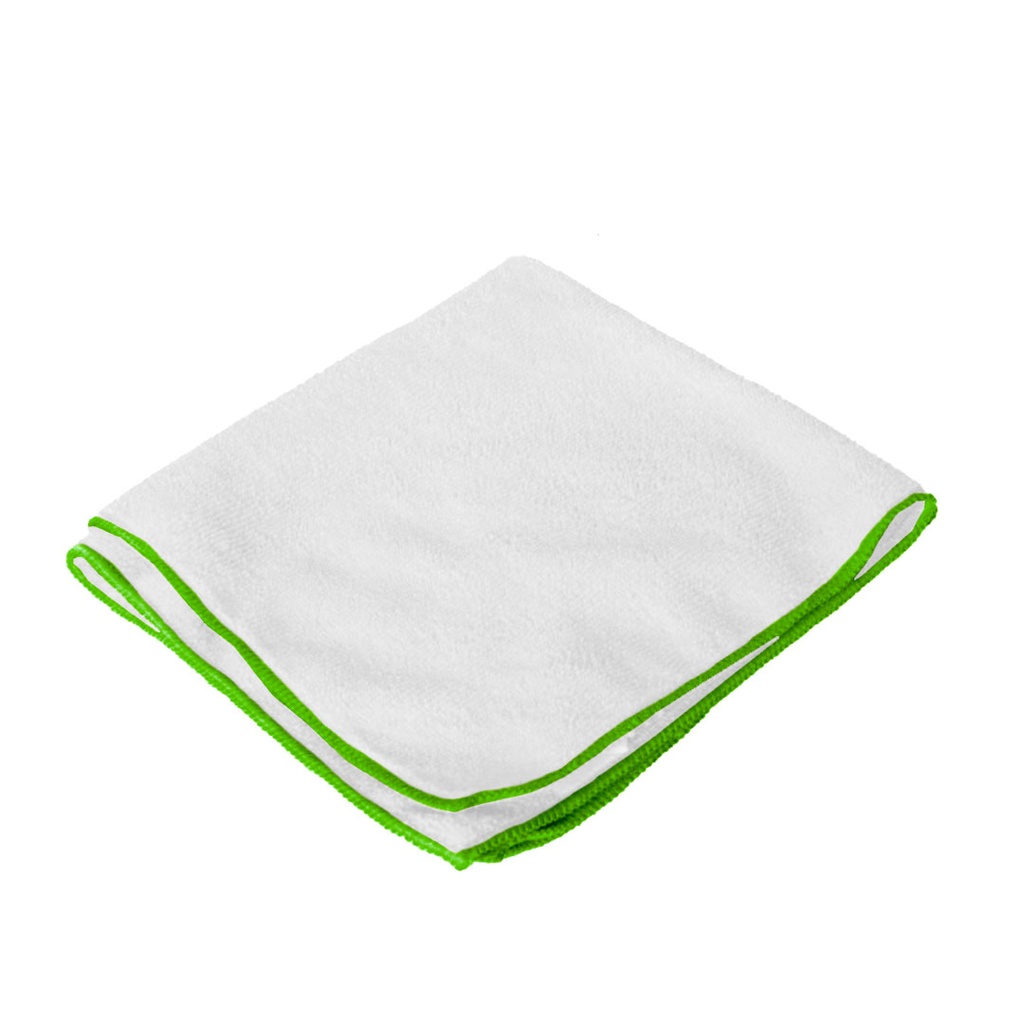 toalla microfibra 10*12 orilla verde