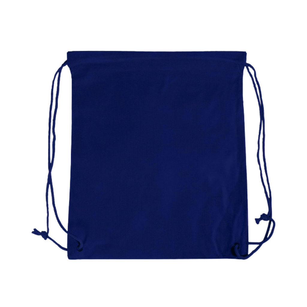 bolsa tipo mochila, tela ecológica, azul marino, 32*42 centimetros, cosida