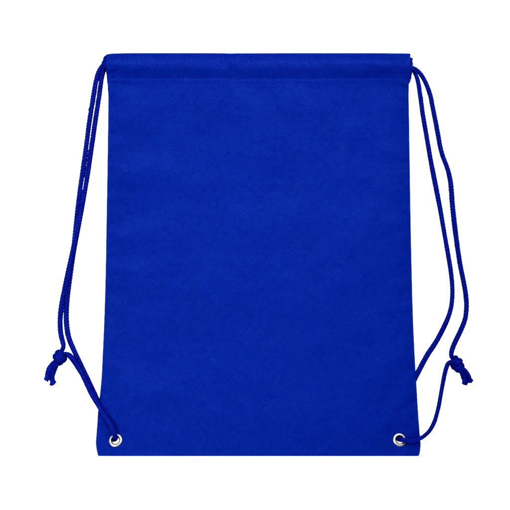 bolsa tipo mochila, tela ecológica, azul reflex, 32*42 centimetros, cosida