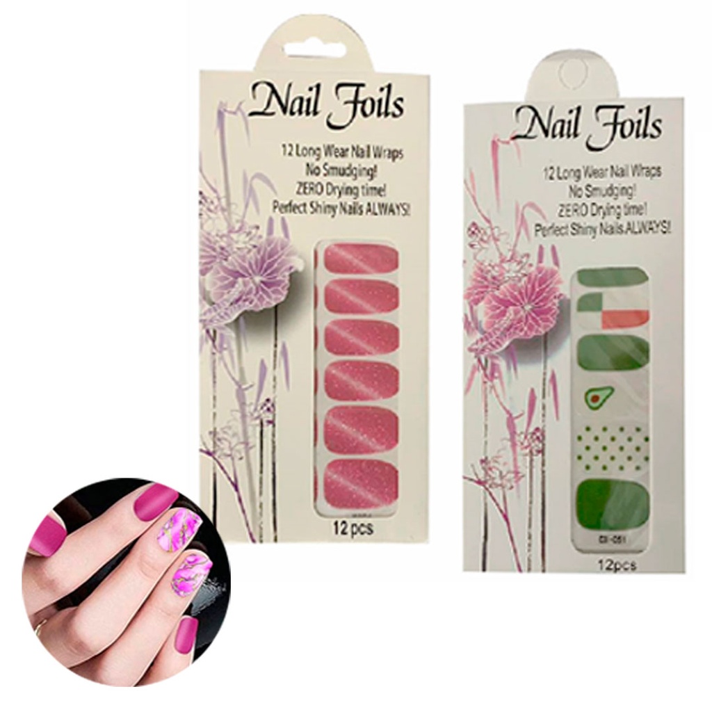 sticker, plástico, surtido, 7.5*15 centimetros, para uñas