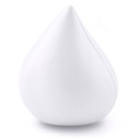 antiestres, pu, blanco, 8*6 centimetros, forma de gota