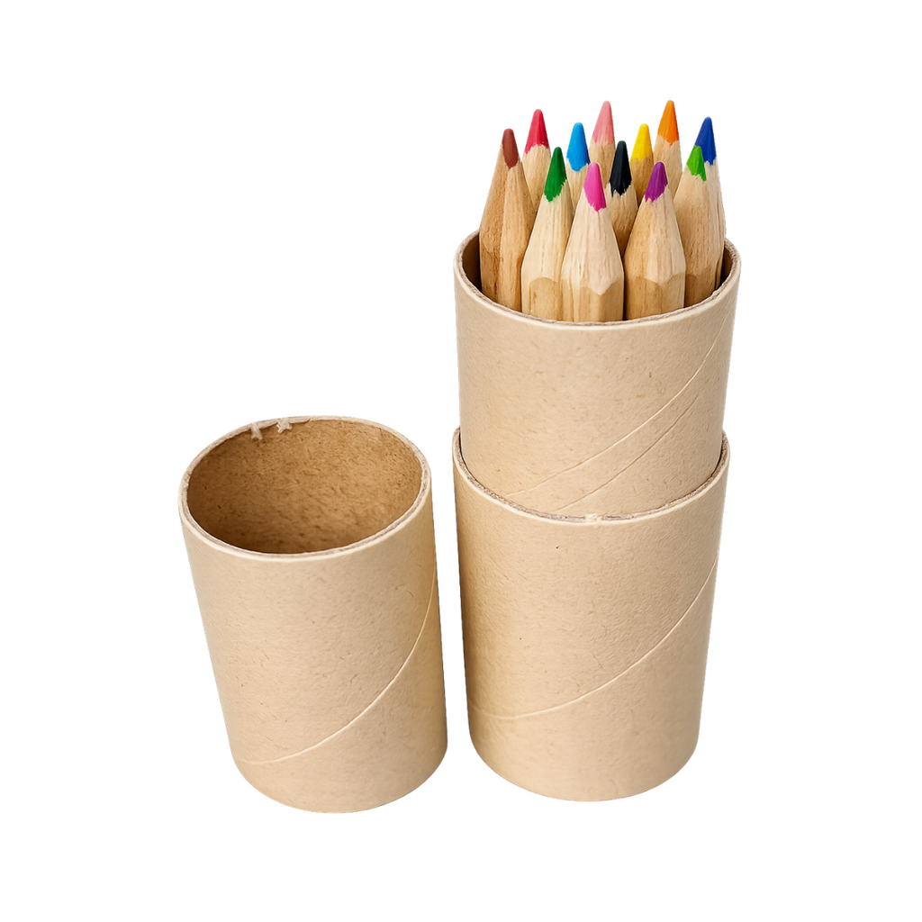bote de crayones de madera, cartón, , 10.2*3.2 centimetros, 12 colores