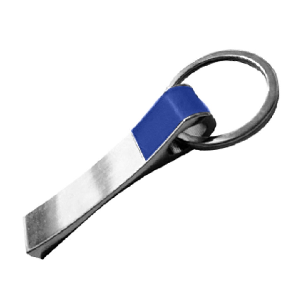 llaveros, aleación de metal, azul, 1.4*6.4 centimetros, rectangular con cuerpo plateado