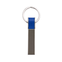 llaveros, aleación de metal, azul, 1.4*6.4 centimetros, rectangular con cuerpo plateado