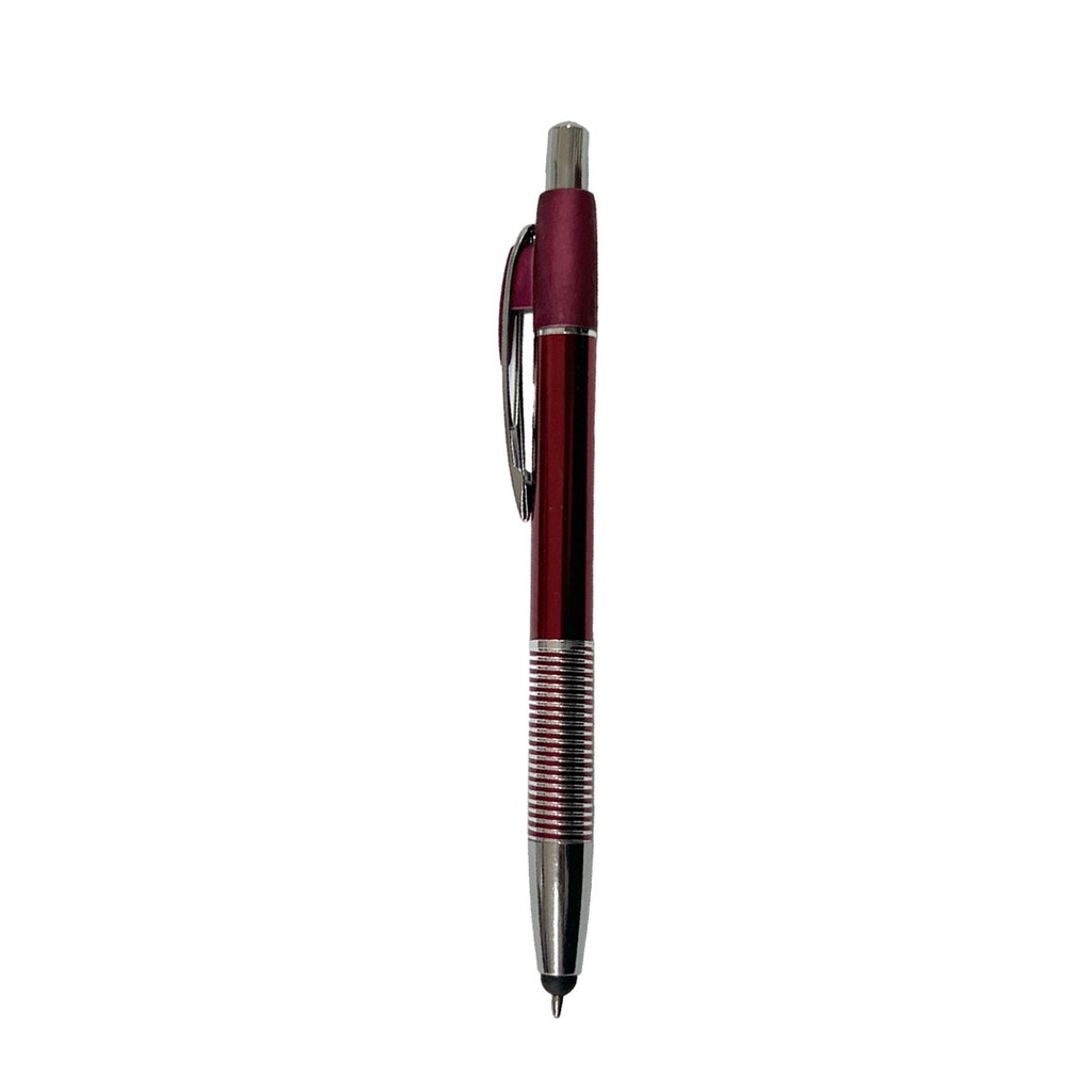 lapiceros, metal, rojo,  nd, con botón y argollas