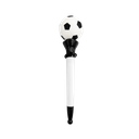 lapiceros, plástico, , 17 cm blanco con , negro, con pelota saltarina