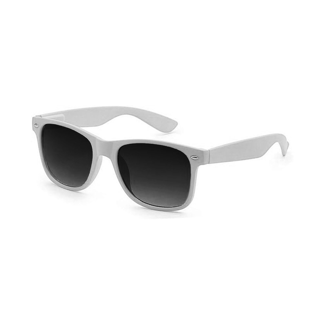lentes, plástico, blanco, oscuros con , proteccion uv 5*15