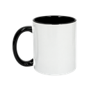 taza, cerámica, negro, 8.2* h9.5 cm  11 oz , para sublimar color interior y oreja