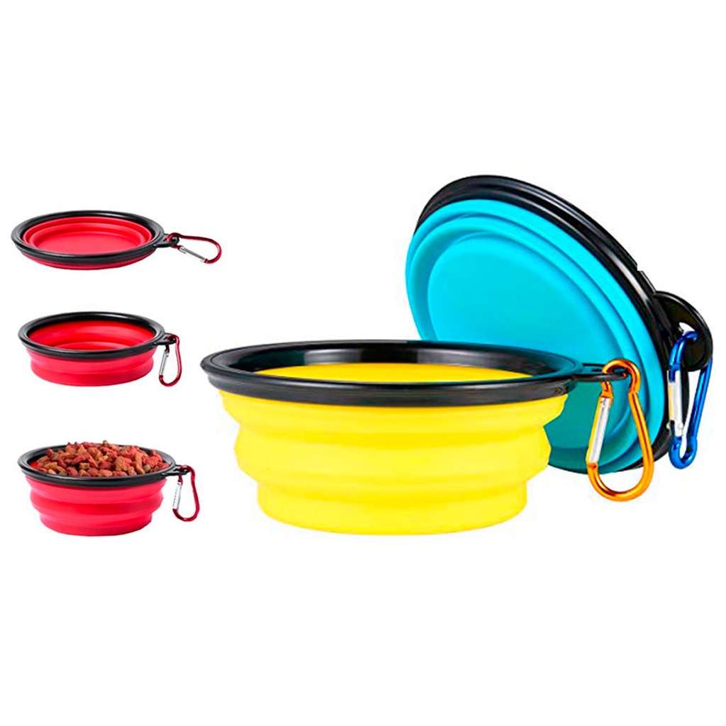 tazon expandible, silicón, surtido, 13*5 centimetros, con arnes para mascota