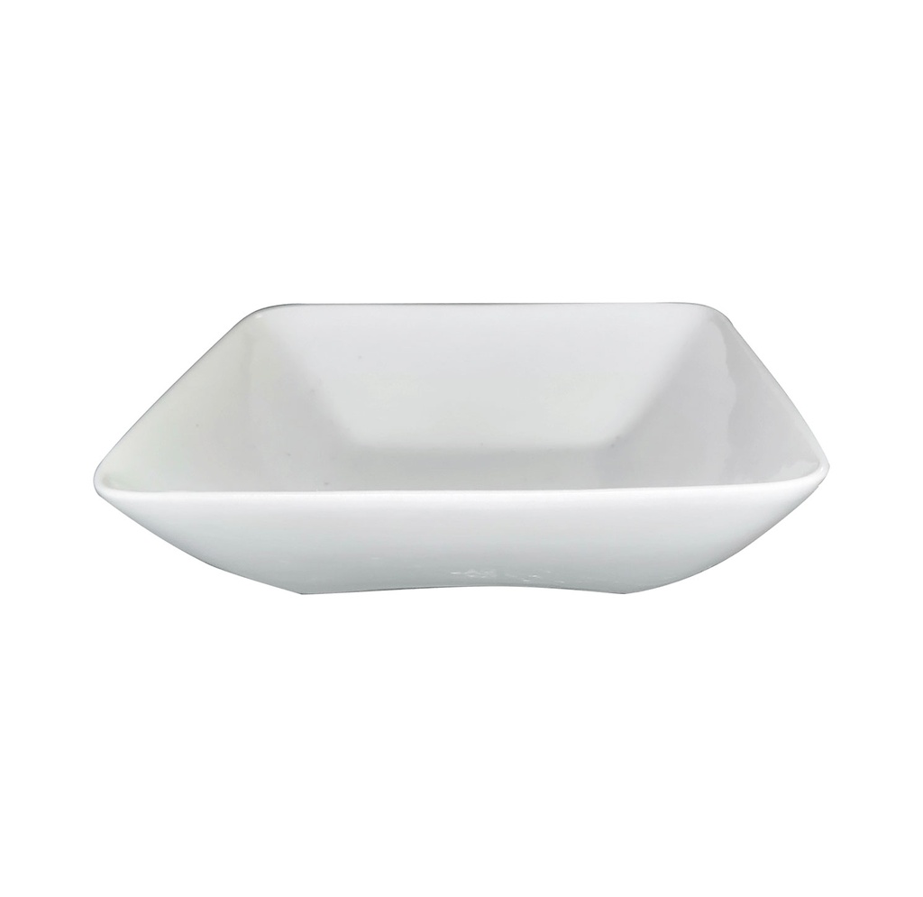 tazon, cerámica, blanco, 6 pulgadas, cuadrado