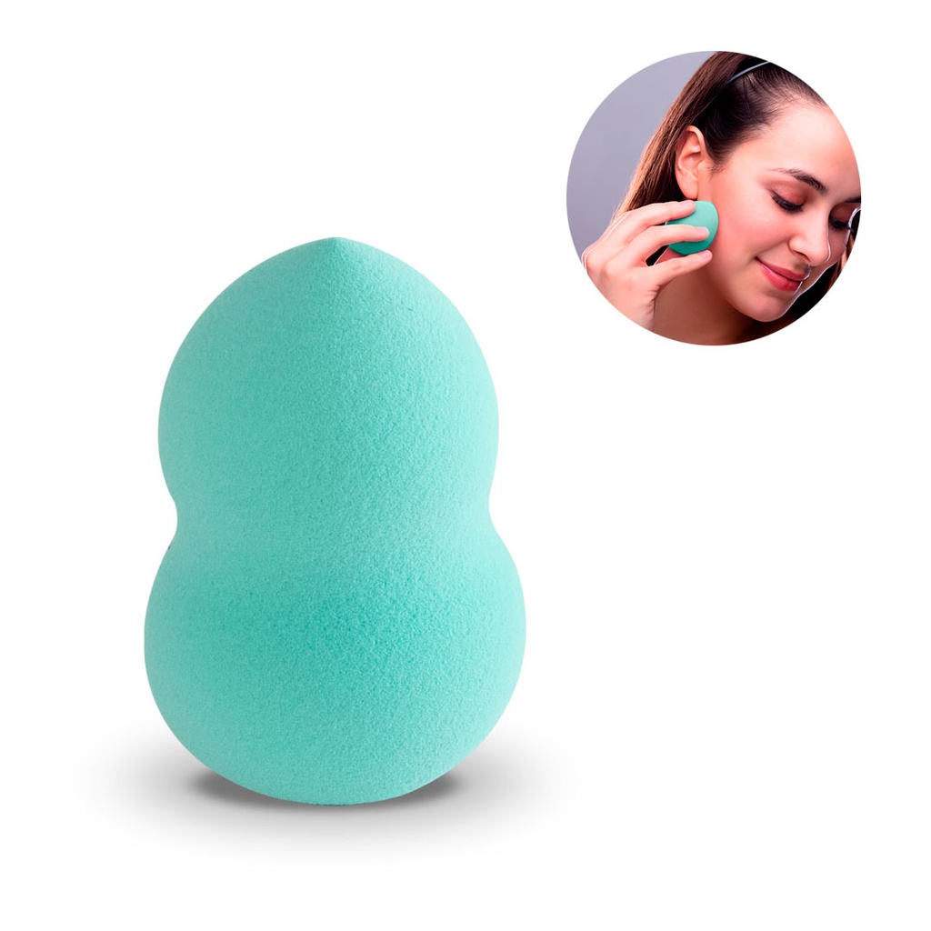 esponja corrección de maquillaje  verde