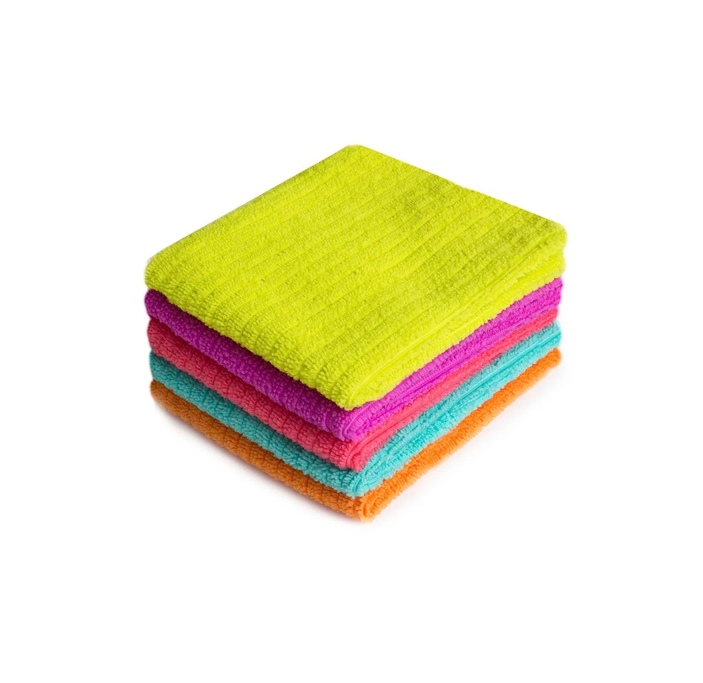 set de 5 toallas limpiadoras de microfibra 30*30 cm