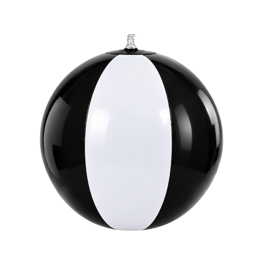 pelotas, pvc, negro, 18 pulgadas, con blanco, inflable