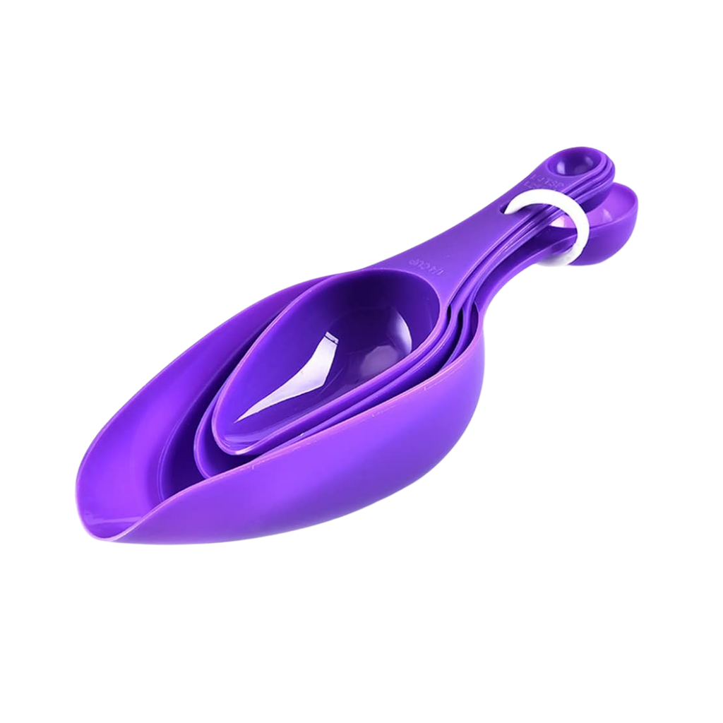 cuchara medidora, plástico, morado,  ,
