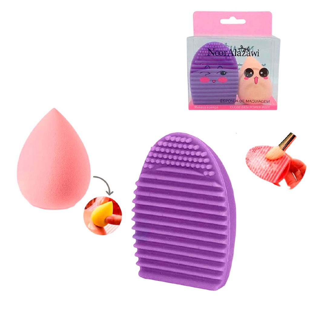 limpiador de brocha, , surtido, con aplicador , de maquillaje