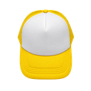 gorras para sublimar, cuerpo de malla, amarillo, cierre plastico ,