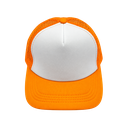 gorras para sublimar, cuerpo de malla, anaranjado, cierre plastico ,