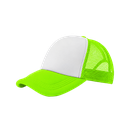 gorras para sublimar, cuerpo de malla, verde neon, cierre , plastico