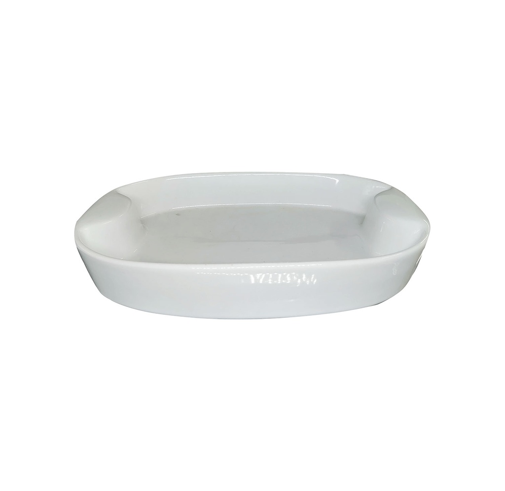 pirex, cerámica, blanco, 9 pulgadas, ovalado