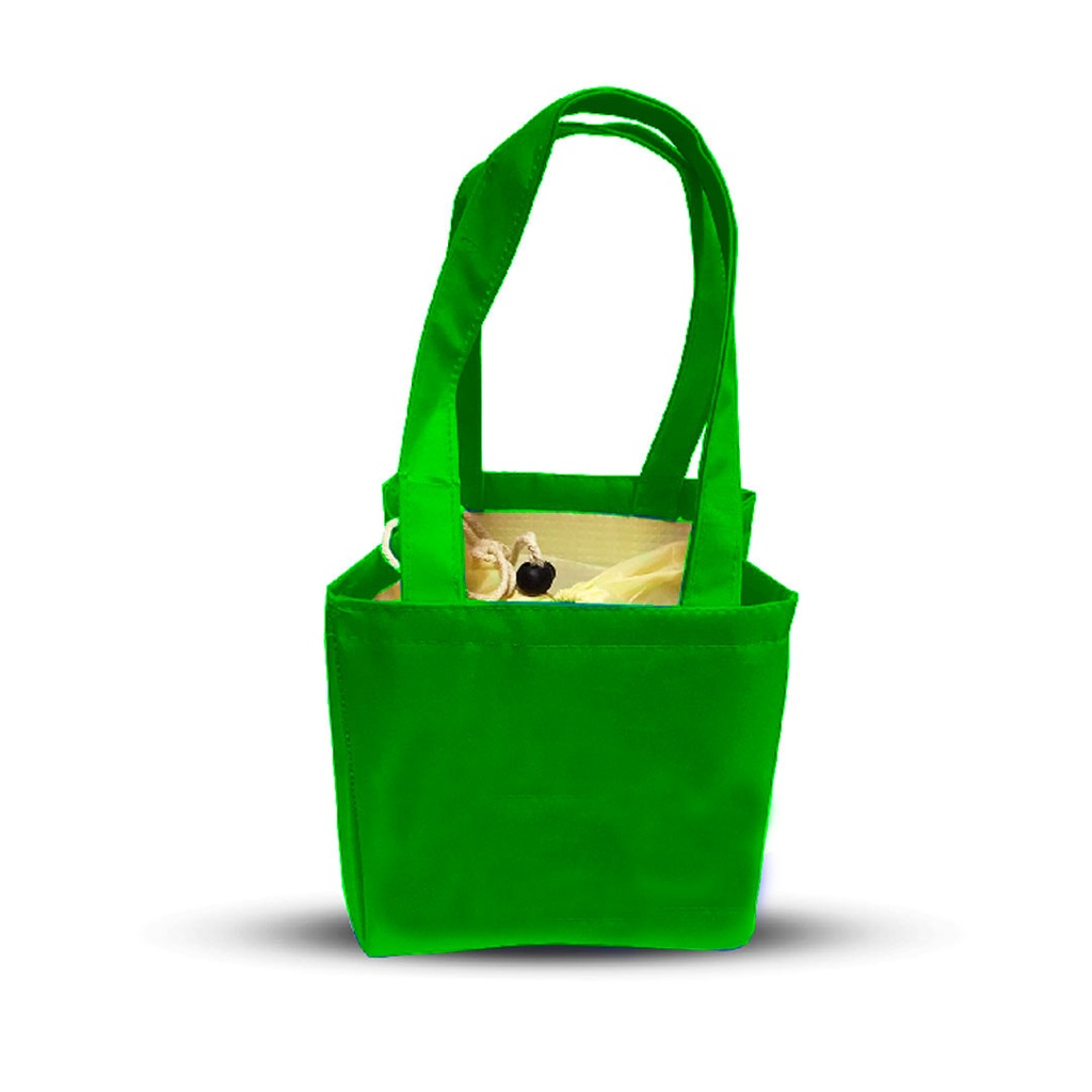 lonchera, tela impermeable, verde, 20*20*13 centimetros, glic con agarrador y cierre