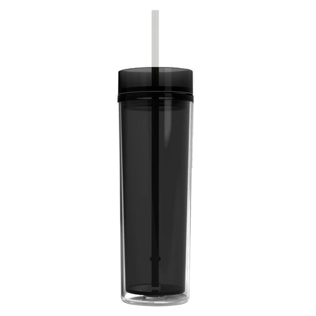 pachon, acrilico, negro, 450 ml doble , pared con pajilla