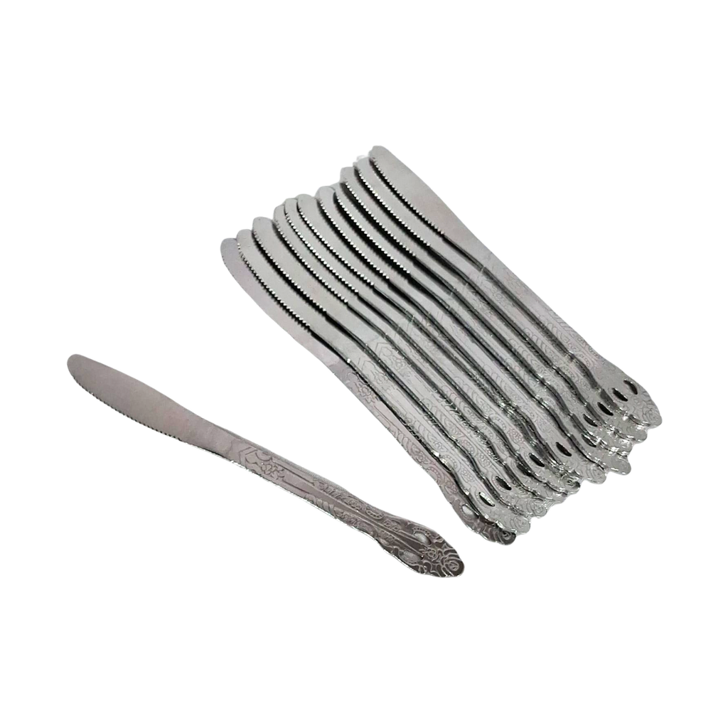 cuchillo, acero inoxidable, plateado,  nd, docena
