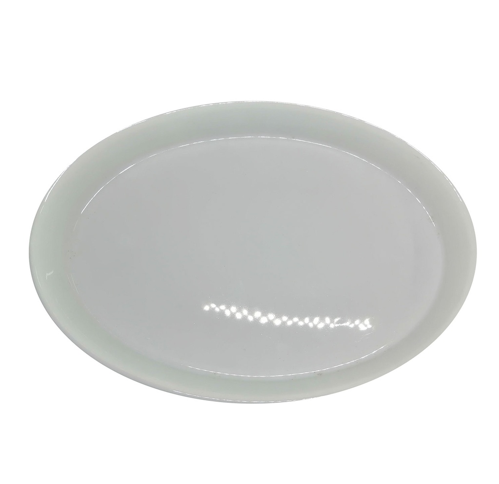 pirex, cerámica, blanco, 15 pulgadas, ovalado