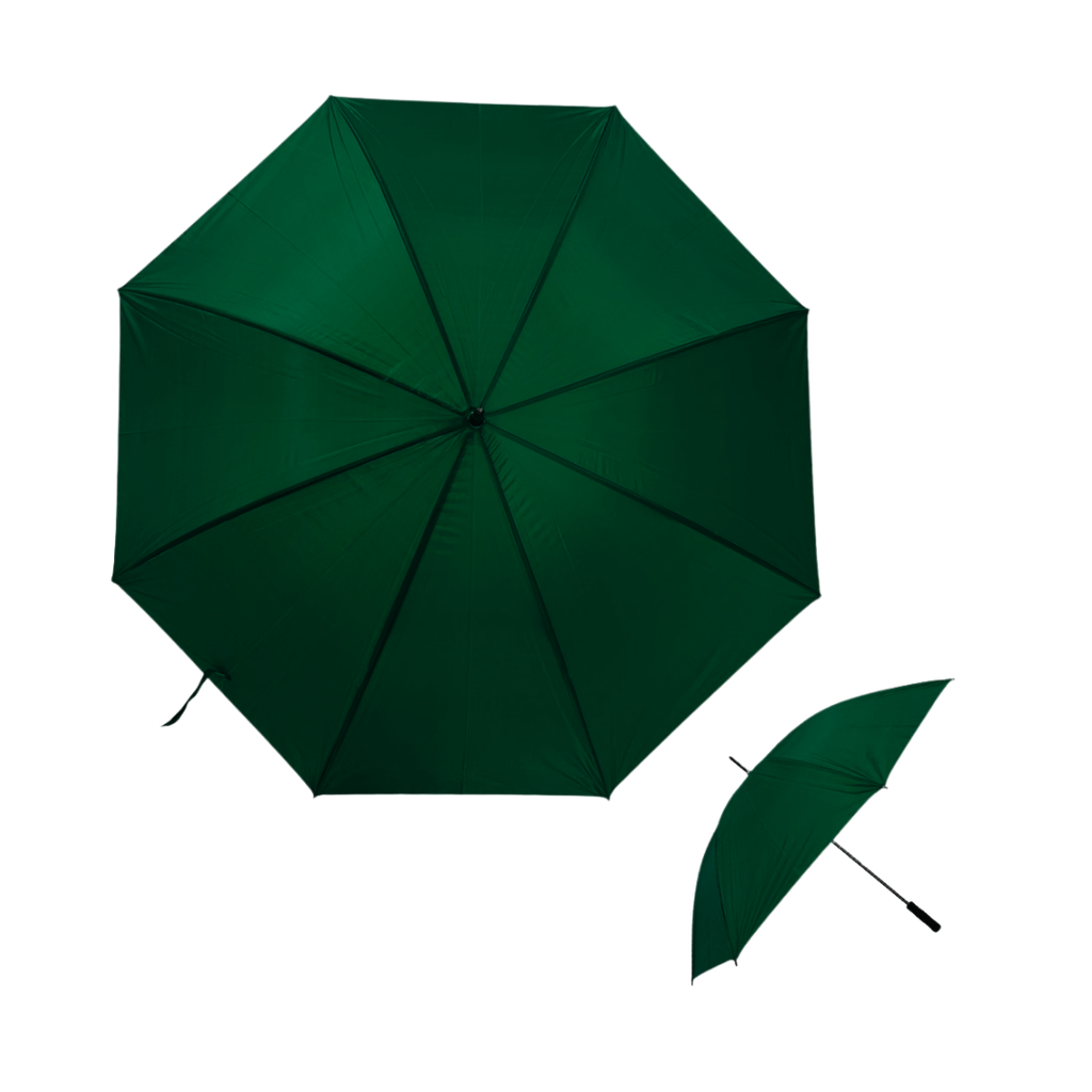 sombrillas, poliester, verde oscuro, 122*140 centimetros, liso, small