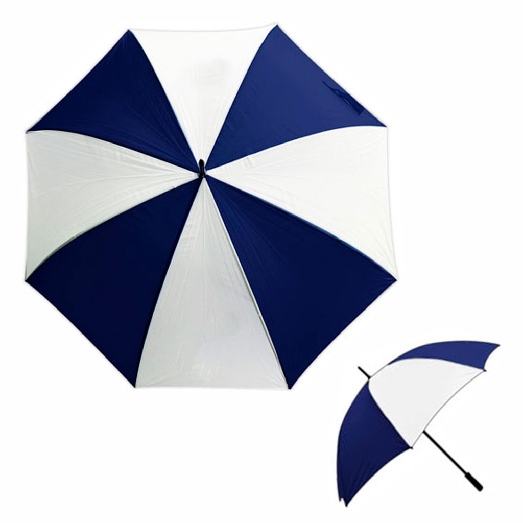 sombrillas, poliester, azul, 129*152 centimetros, combinada con blanco