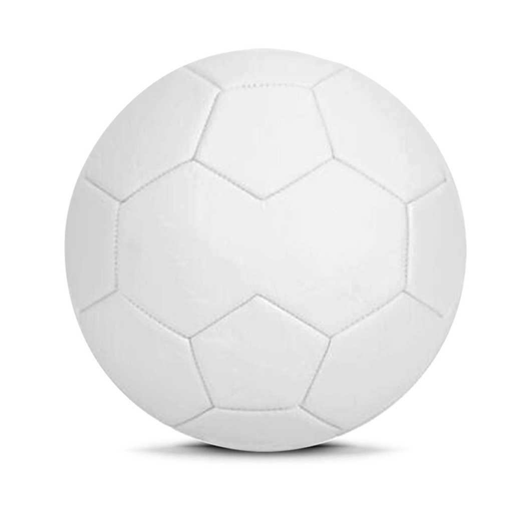 pelota, pvc, blanco, 260g, de fútbol No 5 con 2 gajos dobles