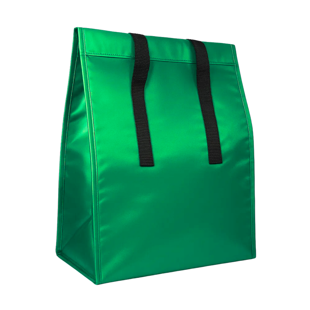 bolsa, oxford, verde, 17*13*9.5 pulgadas, termica pvc con cierre velcro