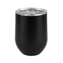 vaso acero inoxidable negro mate 12 oz termico vinero con tapadera plastica
