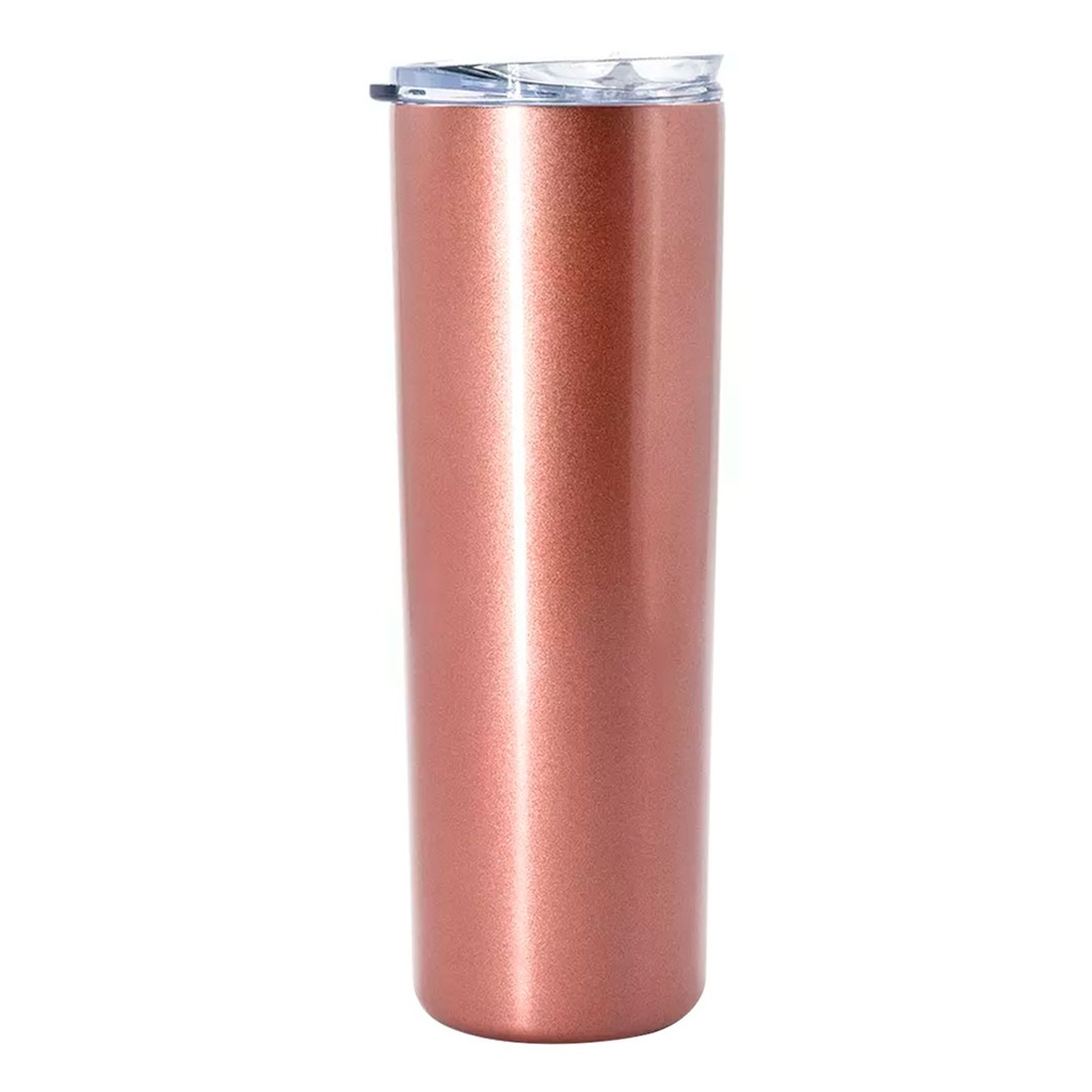 vasos, acero inoxidable, rosa oro, 20 onzas, doble pared con pajilla