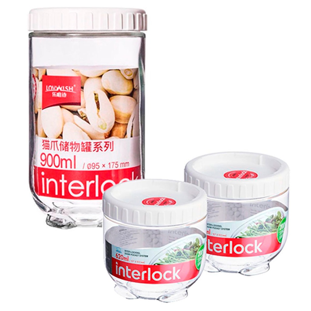 set, vidrio, , 3 caniester , 900 ml 400 ml