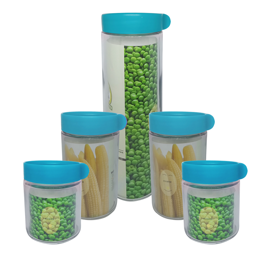 set de hermetico, vidrio, , 5 pcs ,