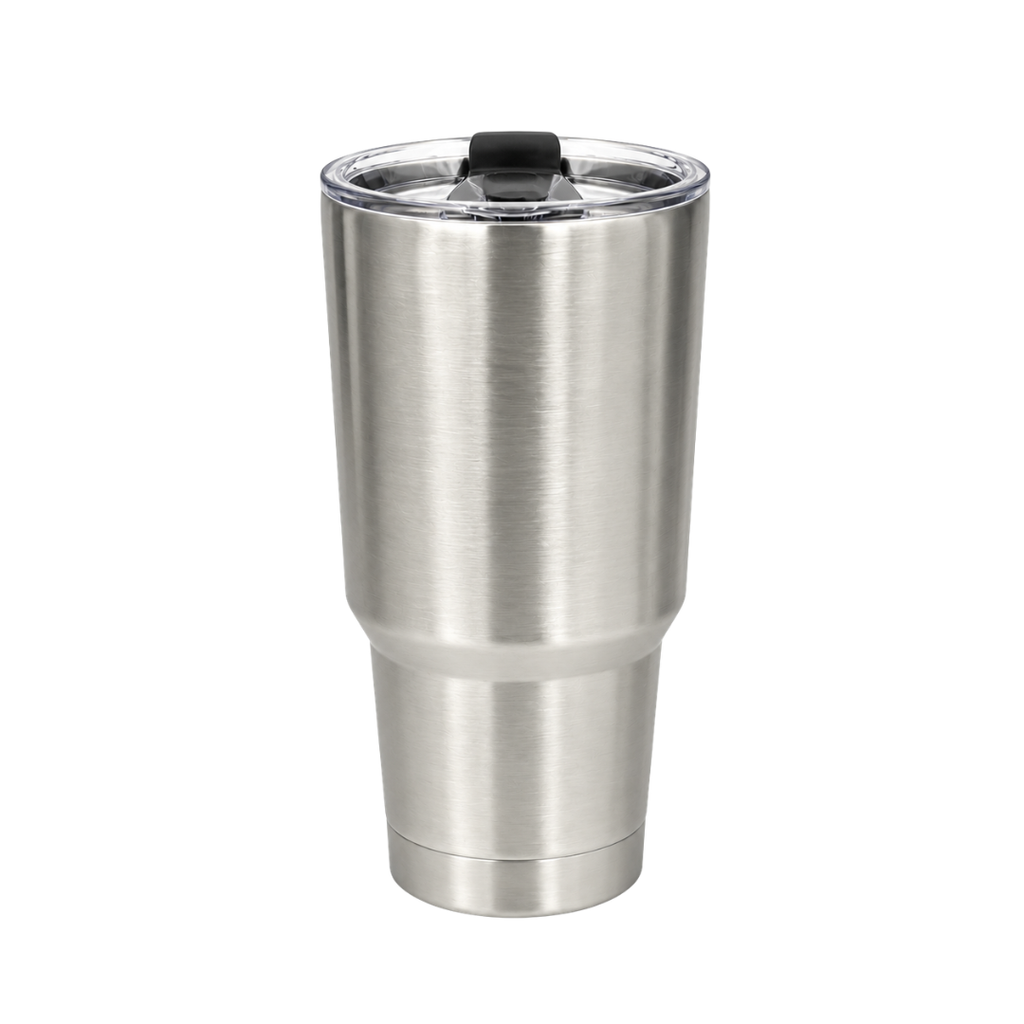 vasos, acero inoxidable, plateado, 30 onzas, termico bajo en brillante plata