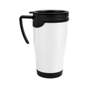 Taza, Acero Inoxidable, Blanco Mate, 450 Ml Dull Con , Interior Plastico 