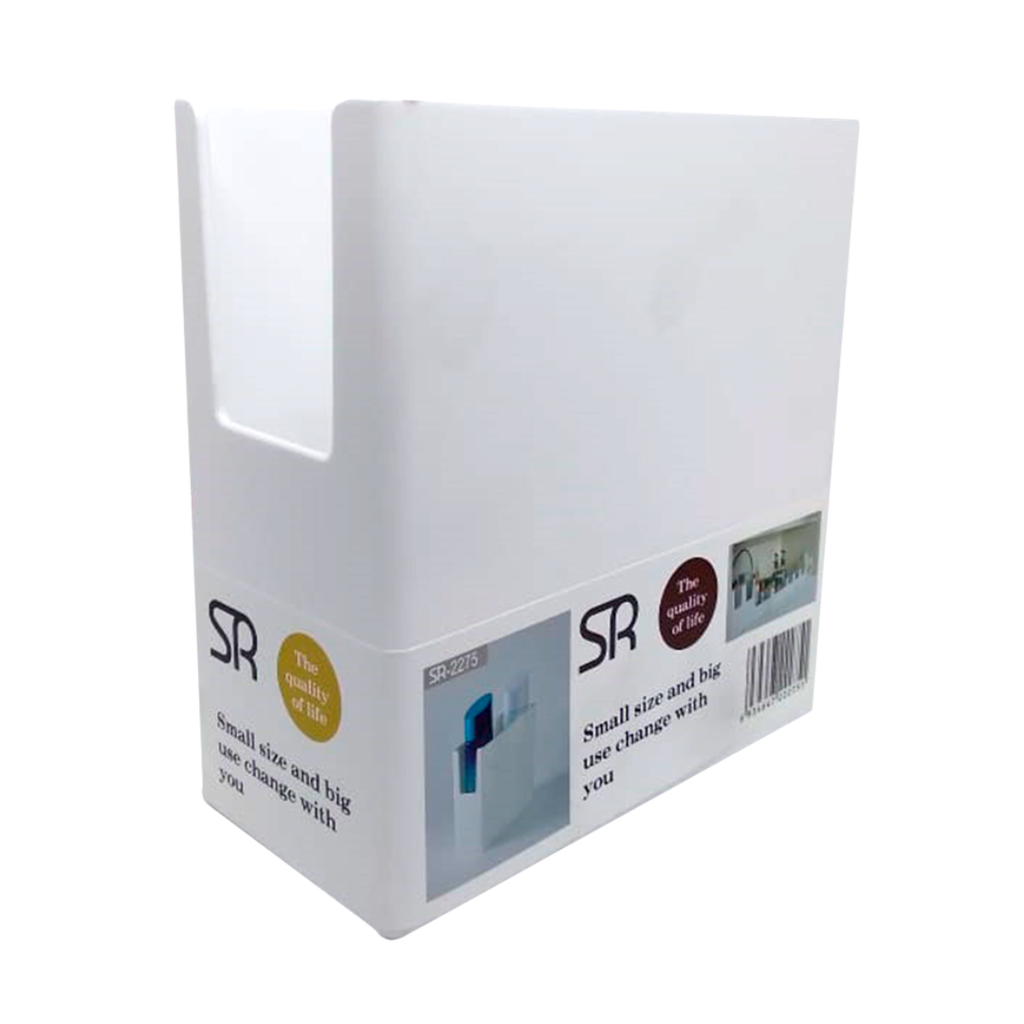 [P240750] Organizador De Escritorio, Plástico, Blanco, 14*7*14.5 Centimetros,