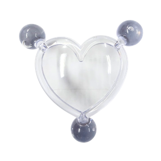 Masajeador forma de corazon transparente