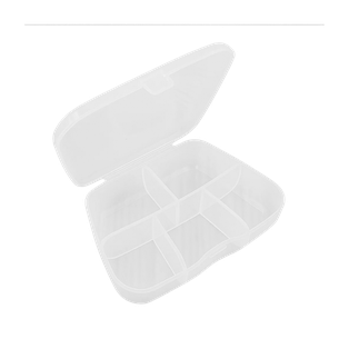 Pastillero, Plástico, Nevado, 8*6*2 Centimetros, Shell 5 Espacios