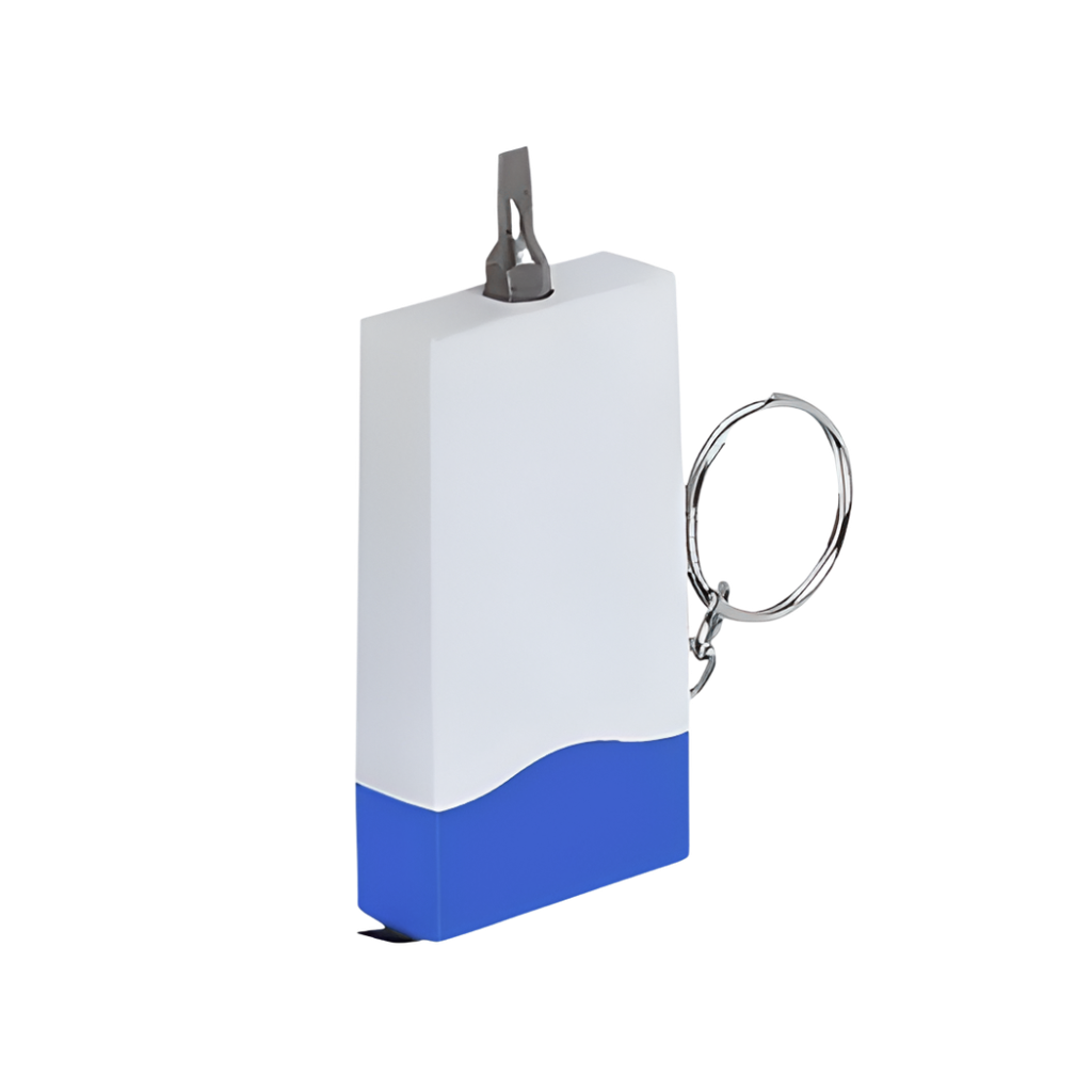 [P266121] Llavero, Plástico, Azul, 6.4*3.4*1.4 Centimetros, Wave Con Metro Y Puntas Desarmador