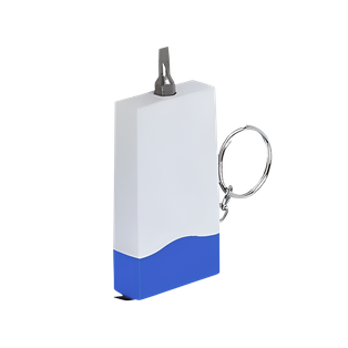 Llavero, Plástico, Azul, 6.4*3.4*1.4 Centimetros, Wave Con Metro Y Puntas Desarmador