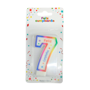 Vela, Cera, Blanco, No 7 ,