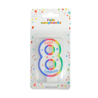 Vela, Cera, Blanco, No 8 ,