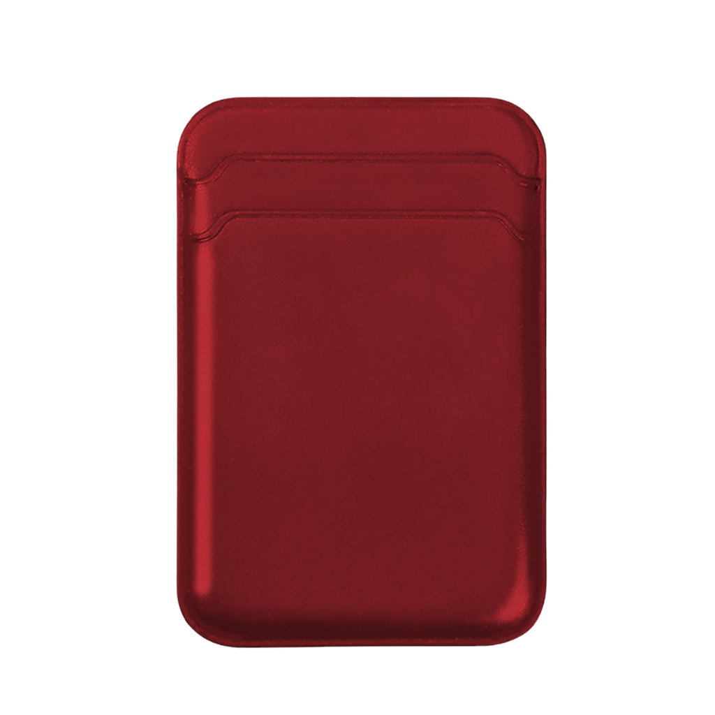 [P266140] Porta Documentos, Silicón, Rojo, 6.3*9.3 Centimetros, Magnético Doble Ranura Para Celular